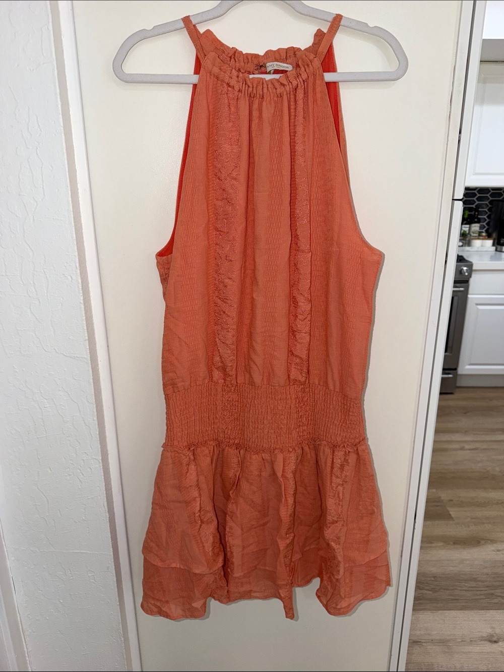 Ramy Brook Coral Halter Mini Dress | XXL